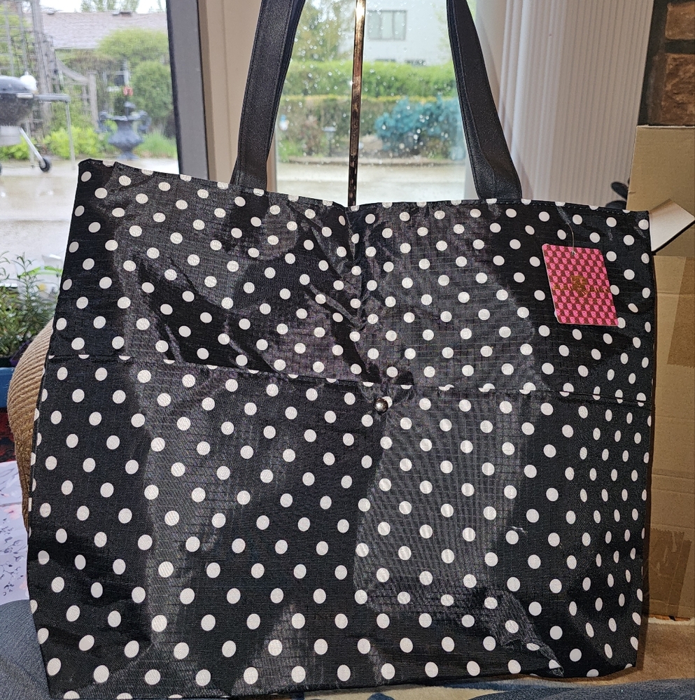 Alfa Bags Large Polka Dot Tote Bag NWTs